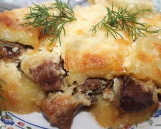 Говяжья печень в духовке со сметаной