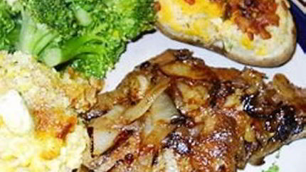 Говяжья печенка Фантастика с луком