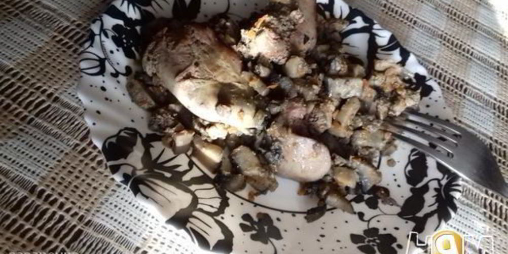 Рецепт куриной печени с грибами