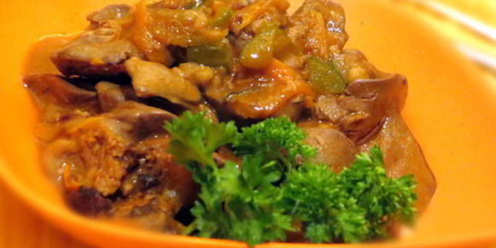 Рецепт куриной печени с солеными огурцами в мв-скороварке