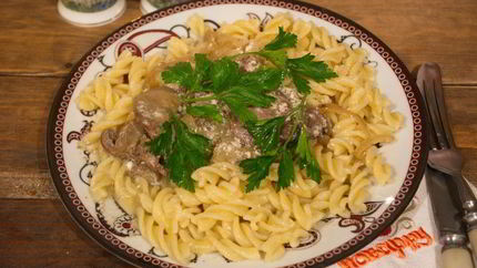 Куриная печень в сливках