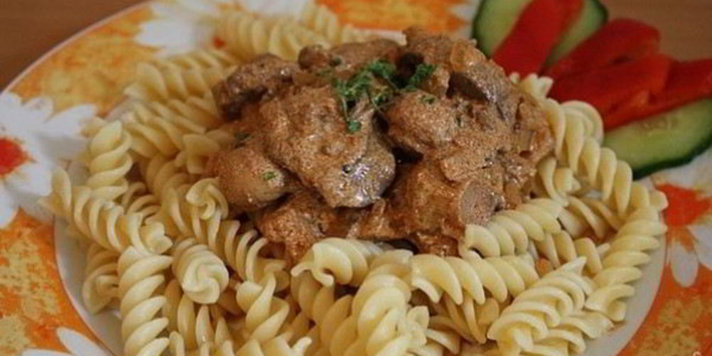 Рецепт куриной печени в сметане