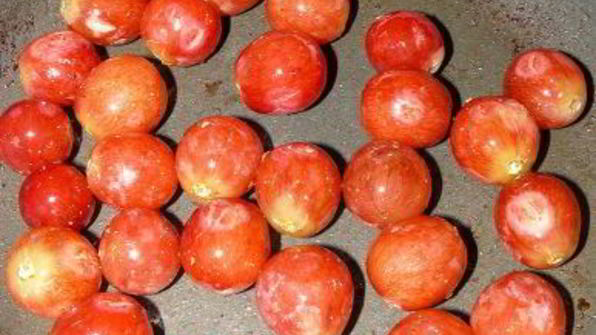 куриная печенка с виноградом и жареным луком