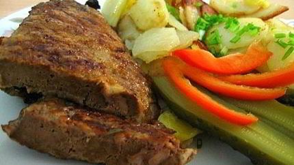 Отбивные из печени