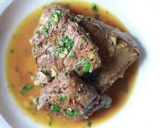 Печень говяжья с петрушкой