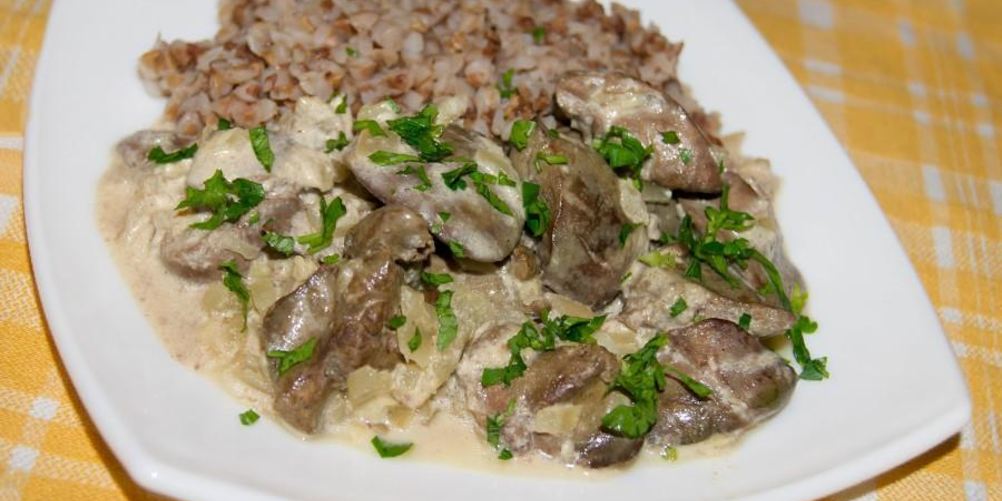 Рецепт печени индейки с луком