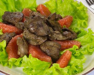 Печень куриная по-анжуйски