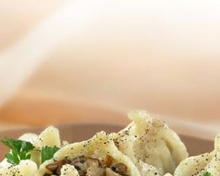 Хинкали с белыми грибами