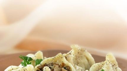 Хинкали с белыми грибами