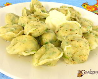 Пельмени с редисом