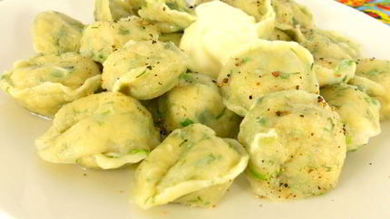 Пельмени с редисом
