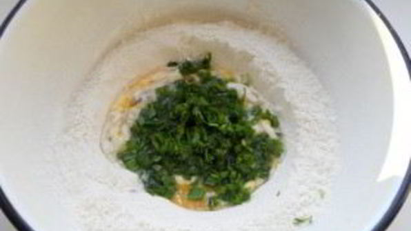 пельмени с зеленью