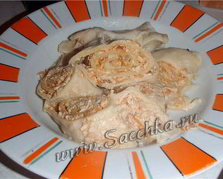 Рулет пельменный