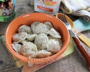 Веганские пельмени с фалафелем