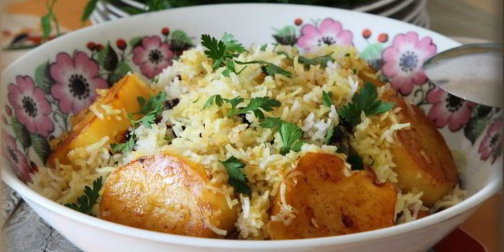 Рецепт персидского сладкого плова с картофелем