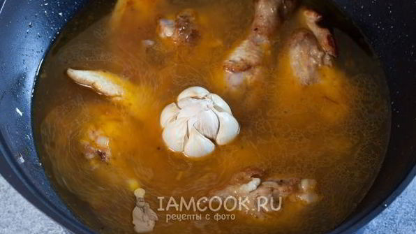 плов из бурого риса с курицей