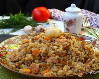 Плов с индейкой и машем