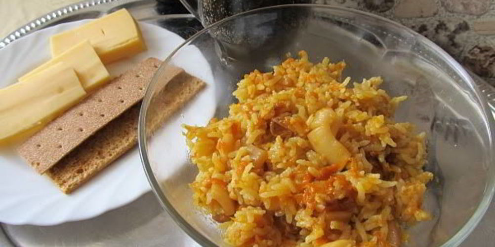 Рецепт плова с кальмарами в мультиварке