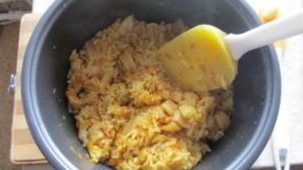 плов с кальмарами в мультиварке