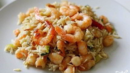 Плов с креветками в мультиварке