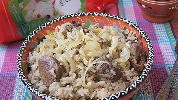 плов с машем и телятиной