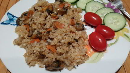 Плов с мидиями