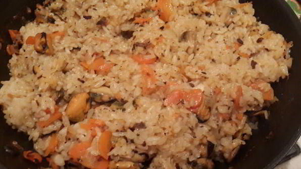 плов с мидиями