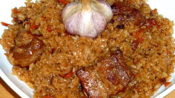 плов со свиными ребрышками