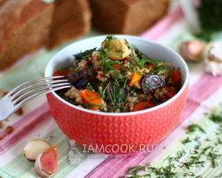 Постный плов с грибами в мультиварке