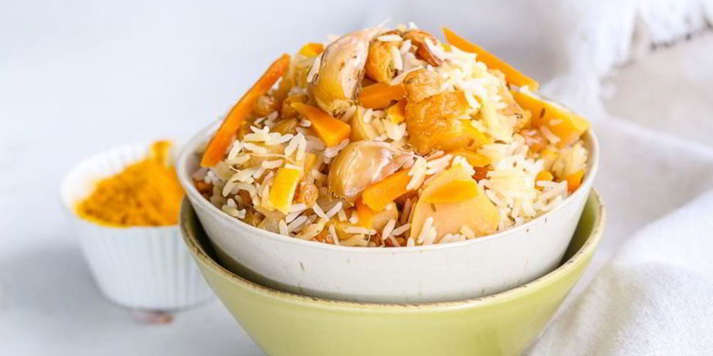 Рецепт постного плова с овощами и сухофруктами