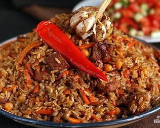 Узбекский плов с нутом