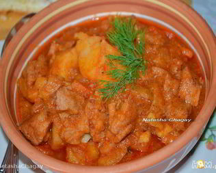 Мясное рагу с овощами