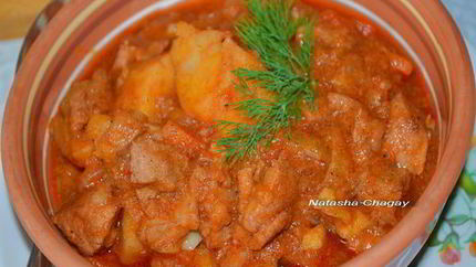 Мясное рагу с овощами