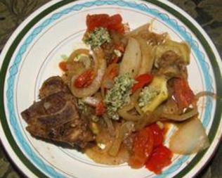 Овощное рагу с бараниной