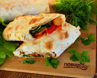 Овощное рагу в лаваше