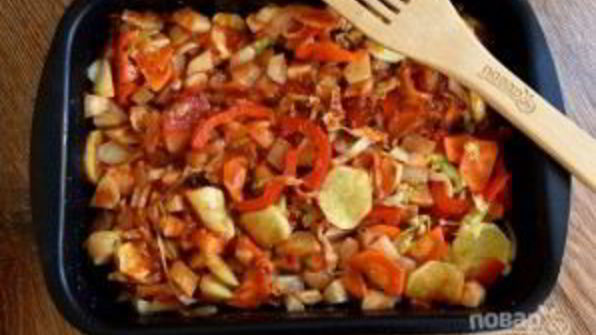 овощное рагу в лаваше