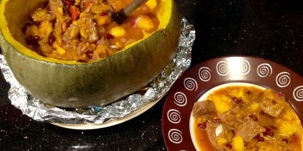 Рецепт пикантного рагу в тыкве