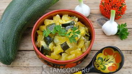 Постное рагу из кабачков с картошкой в мультиварке