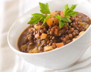 Рагу из чечевицы