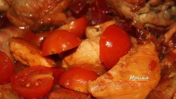 рагу из курицы со свекольным карри