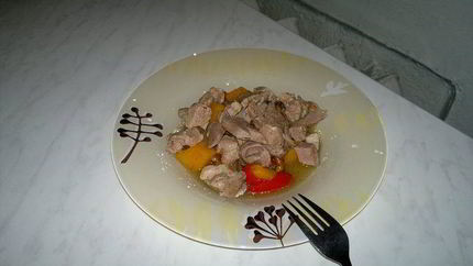 Рагу из овощей с бедром индейки