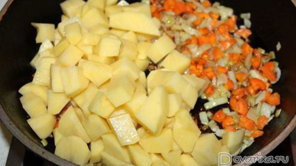 рагу из потрошков курицы