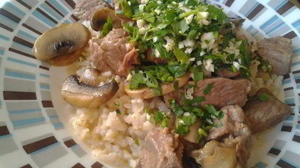 Рагу из телятины с грибами