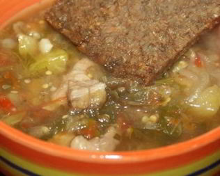 Рагу овощное с телятиной