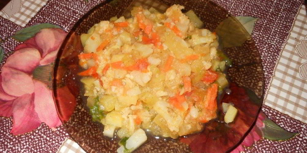 Рецепт рагу с цветной капустой и картошкой