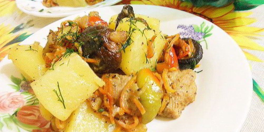 Рецепт рагу в горшочке с грибами шиитаке