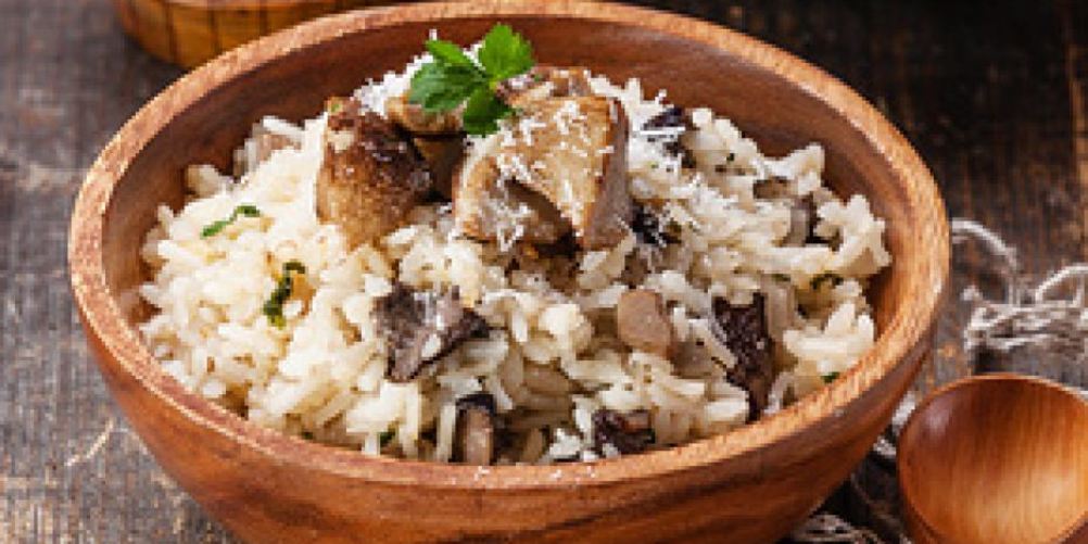 Рецепт итальянского ризотто с белыми грибами