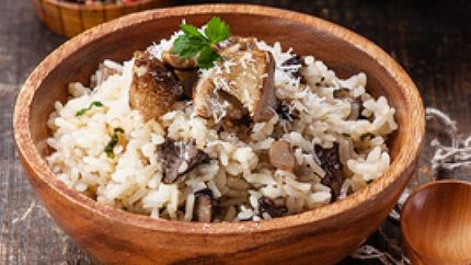 Итальянское ризотто с белыми грибами