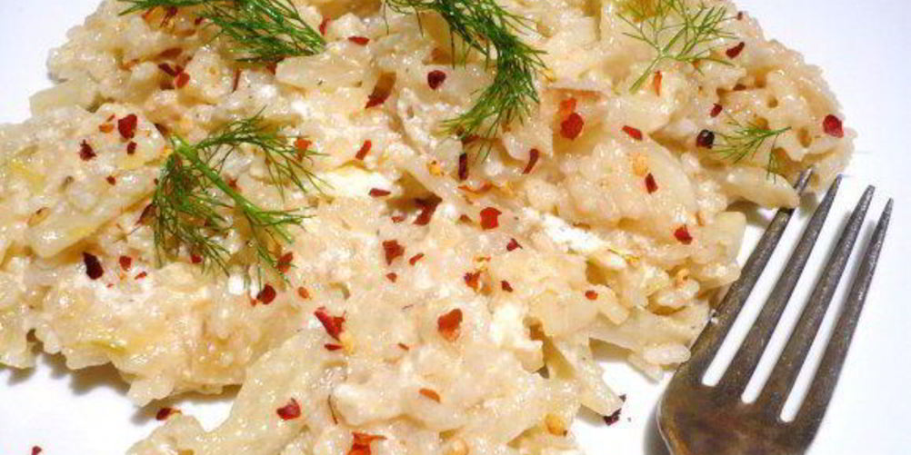 Рецепт ризотто с фенхелем и рикоттой