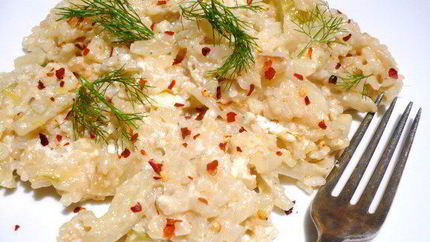 Ризотто с фенхелем и рикоттой